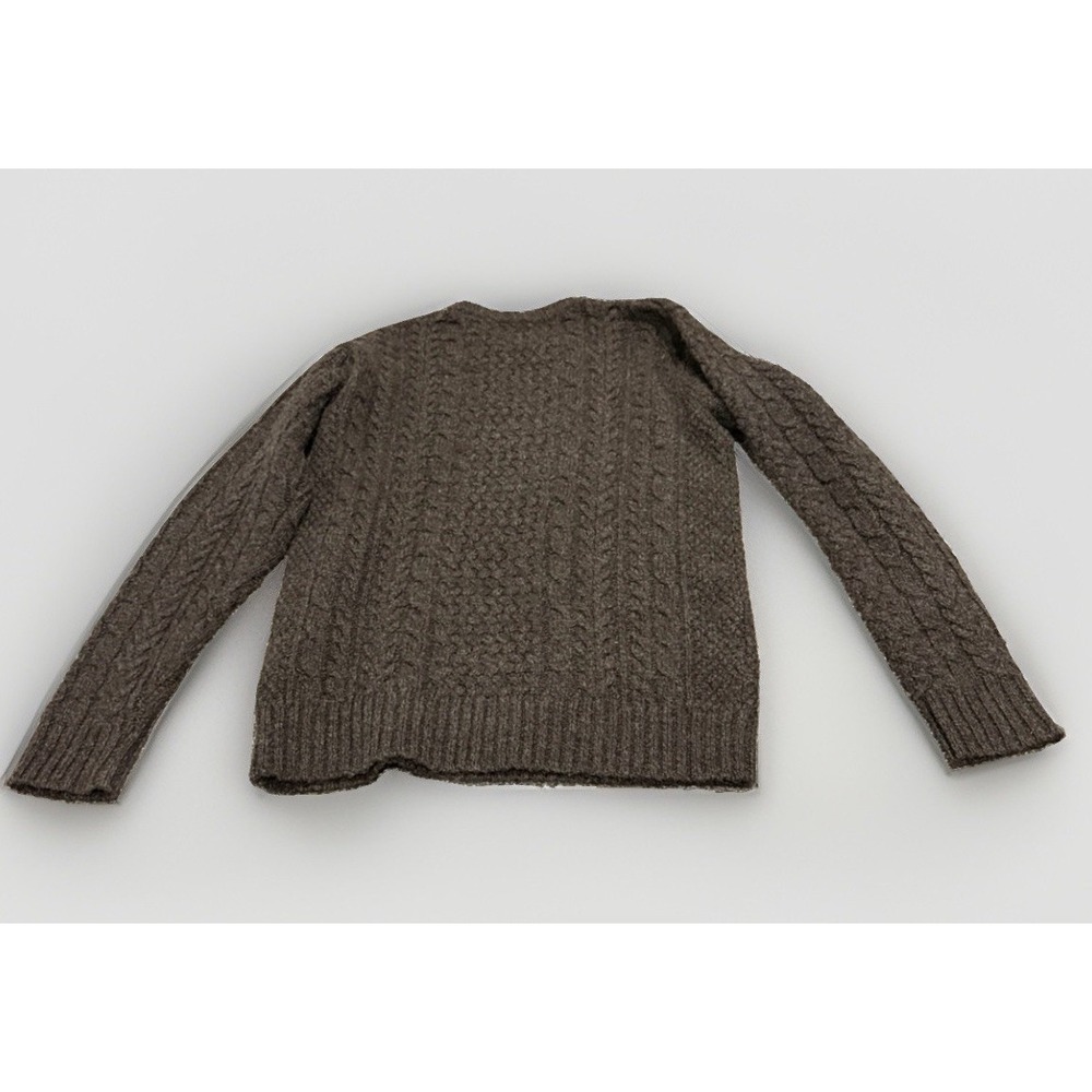 Pendleton Men's Shetland Fisherman Wool Cable Knit Sweater Small Brown - Picture 3 of 9